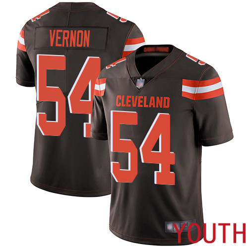 Cleveland Browns Olivier Vernon Youth Brown Limited Jersey #54 NFL Football Home Vapor Untouchable
